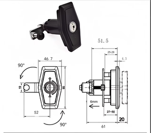 एंटी-पिक एंटी-चोरी आरव केबिन डोर लॉक रूपांतरण रोटरी कार कैंपेशन के लिए आसान दरवाजा लॉक - Product Image 6