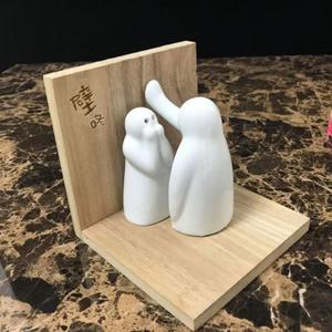 <span class=keywords><strong>Couple</strong></span> ustensiles de cuisine en céramique pot d'assaisonnement logo bouteille créative cartoon méchant cumin sel poivre pot Shaker - Product Image 6