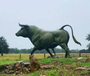 Statue de taureau en bronze de grande taille décorée pour les parcs urbains en plein air à vendre - Product Image 5