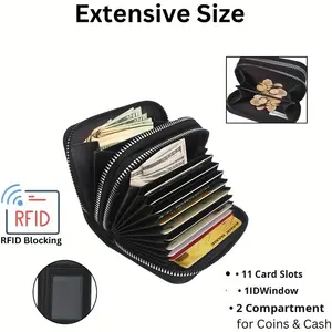 <span class=keywords><strong>Porte</strong></span>-cartes <span class=keywords><strong>accordéon</strong></span> multi-cartes en PU avec <span class=keywords><strong>fenêtre</strong></span> transparente, vente directe transfrontalière du fabricant, pour cartes de bus et pièces de monnaie multi-usages - Product Image 5