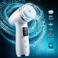 Brosse nettoyante électrique pour le visage avec logo personnalisé, étiquette privée, portable, machine à mousse automatique pour le visage, avec boîte cadeau