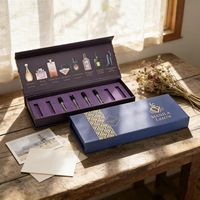 Boîte à parfum magnétique personnalisée en couleur, directement de l'usine, ensemble de boîtes rigides de 2 mm avec laminage mat et gaufrage pour les cosmétiques et les soins de la peau