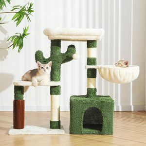 Manufacturer Custom Indoor Interactive Small Cute Cactus <strong>Cat</strong> Scratching Post <strong>Cat</strong> Tree Tower