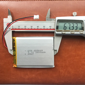 The most popular <strong>3</strong>,<strong>3</strong> V rechargeable lithium-ion polymer/Li polymer/LiPo battery with 2000 mAh - Product Image 3