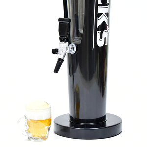 Anpassbarer Logo Bier Turm mit Großem Fassungsvermögen 3L, Hochtransparent, Klar für Bar Zapfhahn, Schwarz, Bier Spender - Product Image 3