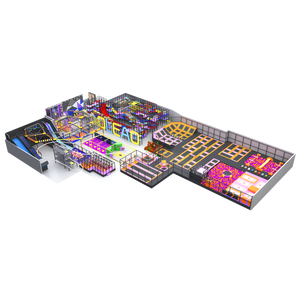 Aoleao Aire de jeux intérieure personnalisée avec trampoline, parcours d'obstacles, piscine à balles, toboggan et structure d'escalade pour enfants, certifiée CE TUV CPC - Product Image 1