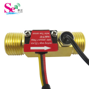 B7 Brass chuyển đổi Lưu lượng nước cảm biến 24V với 50k cảm biến nhiệt độ tuabin lưu lượng kế 1-25l/min cho năng lượng mặt trời nóng G1/2 ''kết nối - Product Image 6