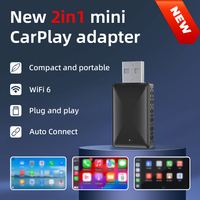 Adaptateur CarPlay sans fil 2-en-1 à connexion automatique avec alliage d'aluminium USB-C WiFi6 et Bluetooth 5.4 - Plug & Play pour voitures universelles