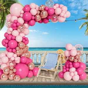 Ensemble de chaînes de ballons rose rouge rose pour Halloween fêtes de Pâques mariage et <span class=keywords><strong>anniversaire</strong></span> pour l'aménagement de la chambre décorations en arc ouvert - Product Image 3