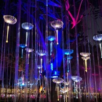 Lumière LED Méduse Extérieure Étanche pour Noël, Mariage, Plafond, Bar, Ambiance, Paysage, RGB, Télécommande