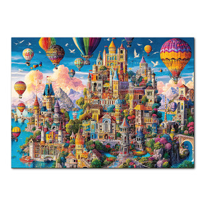 Puzzle de 1000 pièces Aetherwind City, puzzle personnalisé avec effet visuel 3D, jeu familial pour adultes, cadeau, décoration de la maison - Product Image 1