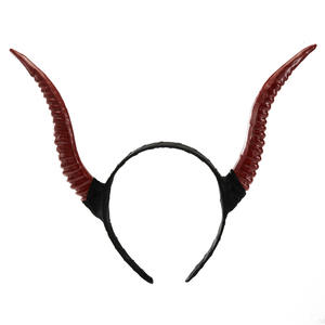 Diadema de fiesta al por mayor con cuernos de hormiga roja gótica, diablo, carnero, <span class=keywords><strong>cabra</strong></span>, cuernos de <span class=keywords><strong>esqueleto</strong></span>, accesorio de disfraz de cosplay - Product Image 3