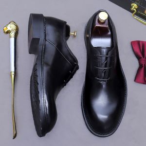 Chaussures Oxford de Luxe Haut de Gamme 2025 pour Hommes en Cuir Véritable, Façonnées à la Main, Antidérapantes, Légères et Respirantes, Idéales pour Affaires et Tenues Décontractées - Product Image 1