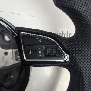 Volante Deportivo de Fibra de Carbono y Cuero Perforado para Audi A3 A4L A5 A6L A7 Q3 Q5, Venta al Por Mayor - Product Image 6