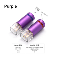 Earphone ungu 4.5mm lubang pin pria untuk Headphone Headset kabel Audio DIY adaptor konektor