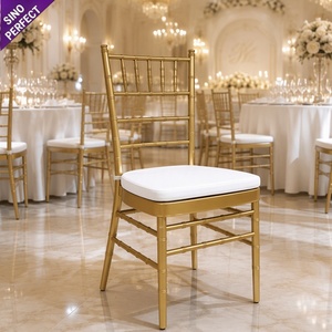 Factory Custom ODM Banquet Party Hotel Furniture Gold Round Back Stackable Metal Wedding <b>Chairs</b> for Wedding Reception - Product Image 1