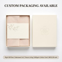 Carte postale personnalisée haut de gamme, luxe, impression typographique Sakura, gaufrage à sec, papier coton 600 g/m², OEM