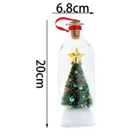 Bouteille à message enregistrable pour Noël, 30 secondes, en verre transparent avec dôme