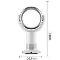 Ventilateur de table sans pales en plastique, dernière génération 2025, avec projection holographique 3D numérique, télécommande tactile, moteur DC sans balais, classe d'efficacité énergétique