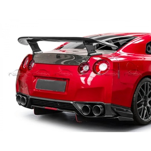 Cubierta de Maletero Trasero de Fibra de Carbono Estilo OEM, Color Negro Carbono, Superficie Altamente Pulida, Proceso de Moldeo al Vacío para Nissan GTR R35 - Product Image 6