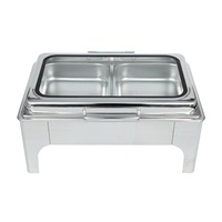 Plats chauffants pour buffet, traiteur, acier inoxydable, chauffe-plats de luxe, doré, hydraulique, ensemble de plats chauffants pour buffet pour traiteur
