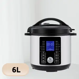 Pemasak tekanan listrik 7-in-1 8Qt, alat masak tekanan dengan panci baja tahan karat instan, pemasak Multi Program 18-in-1