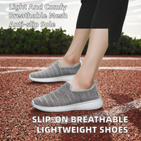 Chaussures de course d'été en mesh à enfiler unisexe, respirantes, légères, antidérapantes, décontractées, pour l'extérieur, avec logo personnalisé EVA, confort OEM