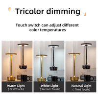 Lampe de table rechargeable en aluminium sans fil, lampe de bureau 5200mAh, longue durée de vie de la batterie 26H pour hôtel, restaurant, bar