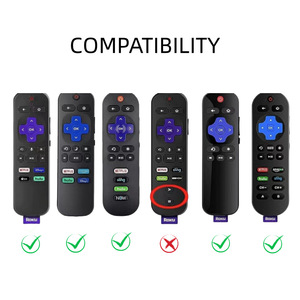 Geschikt Voor Tcl Roku Afstandsbediening Siliconen <span class=keywords><strong>Set</strong></span> Kat Oren Met Touw Algemene Verdikte Anti-Val Lichtgevende Kleur Beschermhoes - Product Image 3