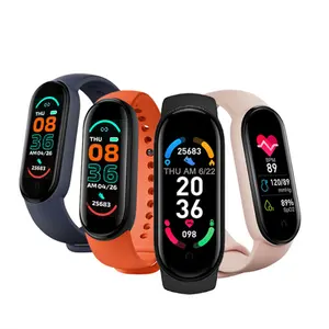 M6 Smart Bracelet Multi-Function Heart Rate Blood Pressure Monitor Step Music Sleep Monitoring M6 Smart Fitness Sports Watch