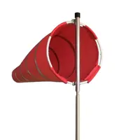 Industry windsock 2m oxford fabric red and white for sale industry/oilfield jv support oem customized