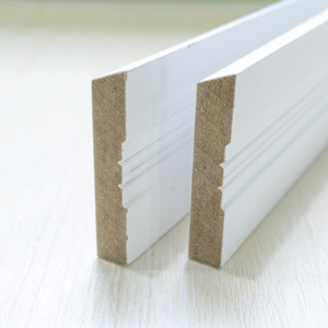 Boîtier MDF en <span class=keywords><strong>bois</strong></span> <span class=keywords><strong>brut</strong></span> de sapin chinois de bonne qualité en manteau blanc <span class=keywords><strong>Plinthe</strong></span> personnalisable pour maisons - Product Image 4