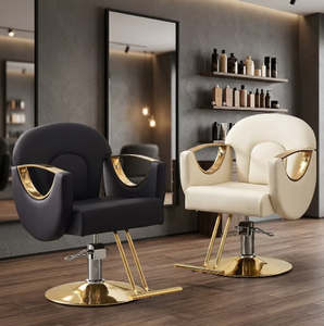 Chaise de barbier hydraulique inclinable tout usage de luxe en or, directement de l'usine, pour salon de coiffure et de beauté, à vendre - Product Image 1