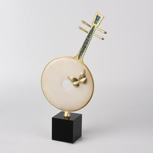 Adorno <span class=keywords><strong>de</strong></span> Pipa (Lira China) Evelyn, Artesanía en Jade, Decoración para el Hogar <span class=keywords><strong>de</strong></span> Lujo Ligero y Moderno - Product Image 6