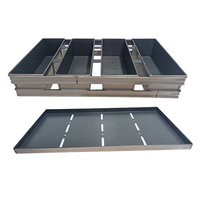 Moule à pain en aluminium antiadhésif de qualité industrielle, robuste, 4 ou 5 cavités, avec couvercle, pour pain de mie et pain grillé