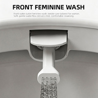 Inodoro inteligente de cerámica sin electricidad con descarga por sifón de aire, lavado frontal y posterior femenino, WC de una pieza, fábrica de artículos sanitarios