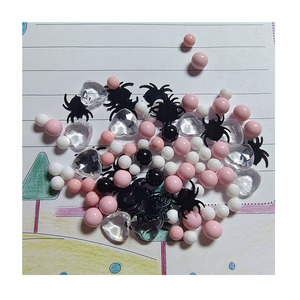 2024 nouveau produit rose noir halloween noir <span class=keywords><strong>spader</strong></span> perles acryliques argile polymère pour slime artisanat décor - Product Image 3