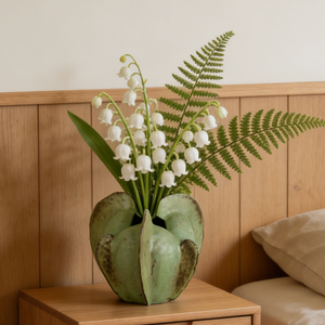 Jarrón de Cerámica con Forma de <span class=keywords><strong>Carambola</strong></span> de 9.25 Pulgadas, Hecho a Mano, para Decoración del Hogar, Centro de <span class=keywords><strong>Mesa</strong></span> Artístico - Product Image 3