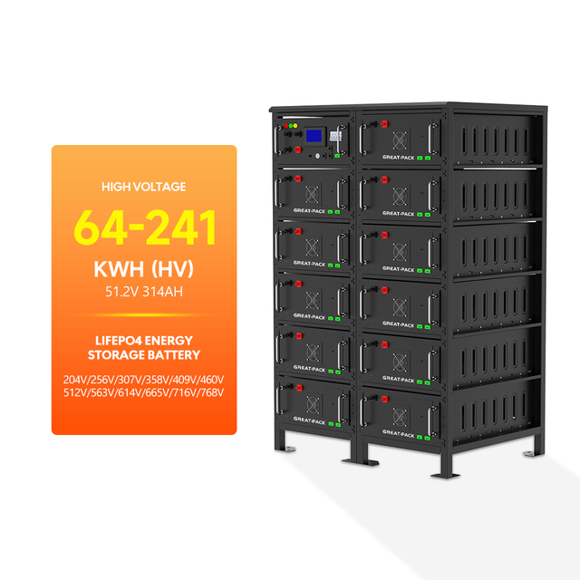 HV Lifepo4 Lithium Battery Pack 51.2V 314Ah BESS Module 100kwh Rack Mounted Stackable Energy Storage Battery for Industrial