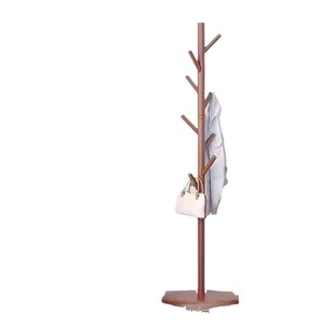 Lazy Corner Coat <b>Rack</b> Floor Standing Solid Wood Minimalist Design Space Saving Bedroom <b>Clothes</b> Hanger - Product Image 5