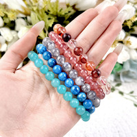 Bracelet en pierres précieuses de quartz de feu et labradorite pour la guérison, idéal comme cadeau pour le Feng Shui (vente en gros)