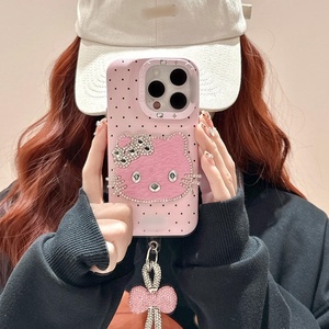 Ốp điện thoại <span class=keywords><strong>Hello</strong></span> <span class=keywords><strong>Kitty</strong></span> Ins Star KT <span class=keywords><strong>Kitty</strong></span> Diamond dành cho iPhone 16 15 14 13 12 Plus/Pro/Pro Max, kèm dây đeo dễ thương, cảm giác siêu mềm mại - Product Image 6