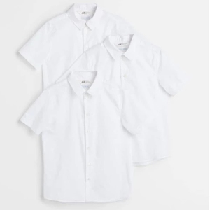 Vêtements pour enfants, chemises pour garçons, chemises confortables en coton à boutons pour enfants, uniformes scolaires et tenues décontractées - Product Image 4