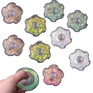 Chảy long lanh hoa đám mây hình ngón tay Spinner cô gái món quà cung cấp trẻ em căng thẳng cứu trợ trong suốt Fidget Spinners - Product Image 2