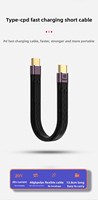Cable USB 4.0 Gen3 de 100W PD 5A con Carga Rápida, 4K60Hz, 40Gbps, Tipo-C a Tipo-C para Computadora, Teléfono Inteligente, Cámara, Escáner de Código de Barras