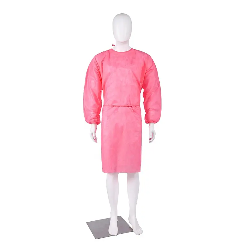 Vente en gros OEM de robe d'isolation jetable de vêtements médicaux à faible coût personnalisés par SJ