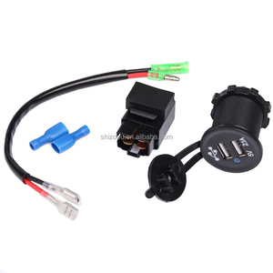 ที่ชาร์จ USB สำหรับจักรยานมอเตอร์ไซค์พร้อมรีเลย์22A 12V สำหรับ <span class=keywords><strong>Kawasaki</strong></span> versys 650 versys 1000 X300ที่ชาร์จอุ<span class=keywords><strong>ป</strong></span>กรณ์เสริมสำหรับ650นินจา400นินจา - Product Image 1