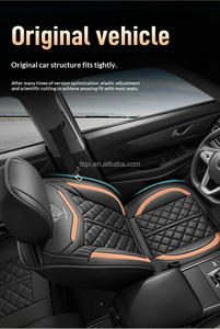 Housses de siège de voiture en cuir noir, entièrement enveloppantes, respirantes, résistantes à l'usure, toutes saisons, pour <span class=keywords><strong>Volkswagen</strong></span> <span class=keywords><strong>Golf</strong></span> Tiguan Polo Passat - Product Image 3