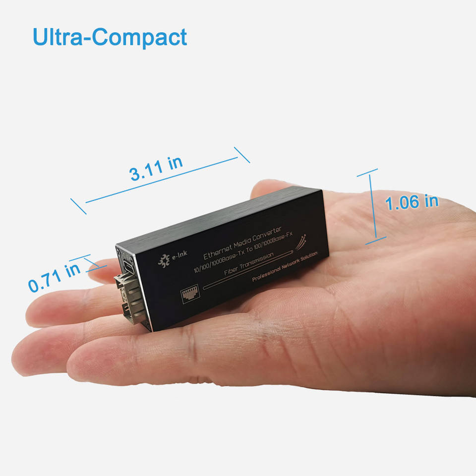 Micro Mini Gigabit Ethernet Media Converter with 100/1000BASE-X SFP Slot for Copper to Fiber Network Conversion