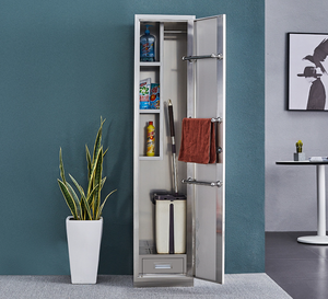 Armoire médicale en acier inoxydable tendance à 2 portes vitrées pour clinique, hôpital, pharmacie, laboratoire avec étagères réglables et serrures sécurisées - Product Image 3
